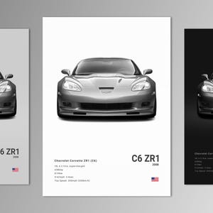 Chevrolet Corvette ZR1 C6 Poster Print | Wall Art | Car Photography