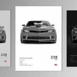 Chevrolet Camaro Z/28 2014 Poster Print | Wall Art | Car Photography