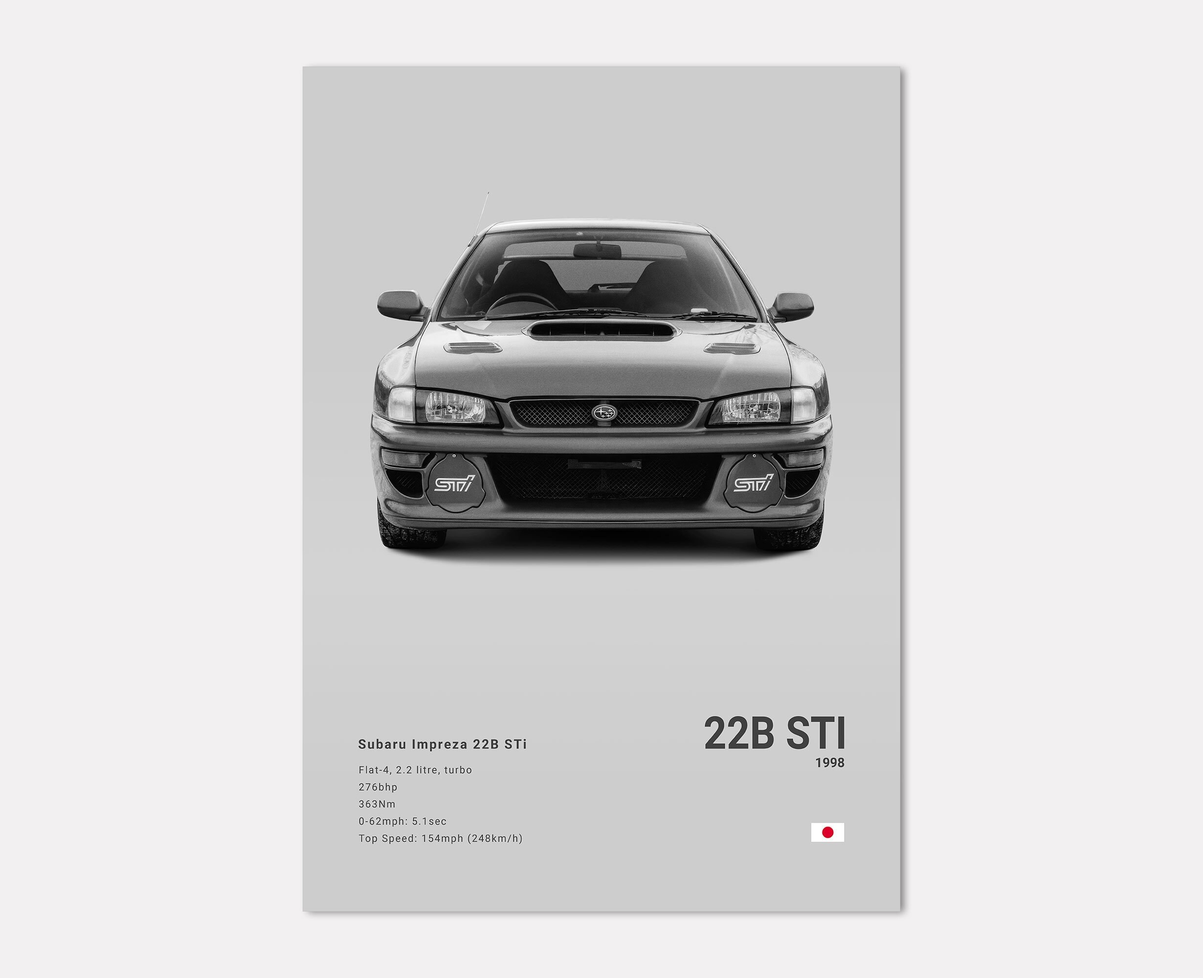 Subaru Impreza 22B Sti Poster Print Wall Art Car Photography - Etsy