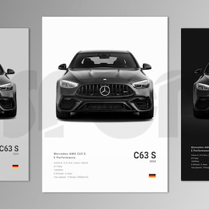 Mercedes-AMG C63 S (W206) Poster Print | Wall Art | Car Photography
