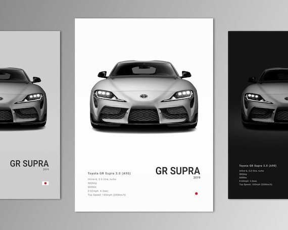 Toyota GR Supra 3.0 (A90) Poster Print | Wall Art | Car