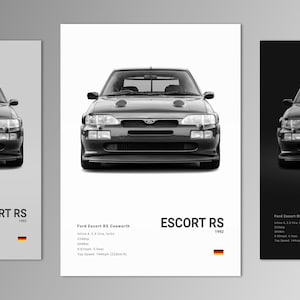 Ford Escort RS Cosworth Poster Print | Wall Art | Car Photography