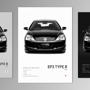 "Hunt Civic Type R EP3 Poster | Wandkunst | Auto Fotografie
