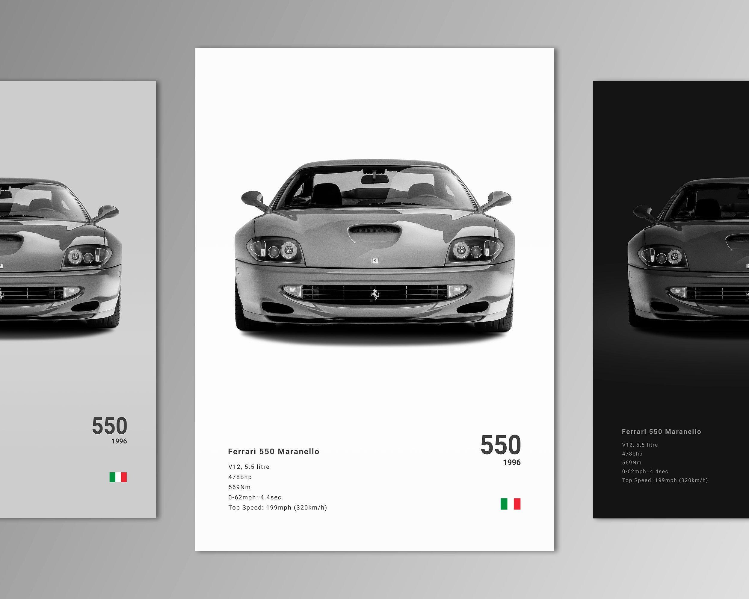 Ferrari Maranello アートパネル Ferrari 550 Maranello Poster Print | Wall Art | Car Photography - Etsy