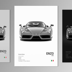 Ferrari Enzo Poster Print | Wall Art | Car Photography