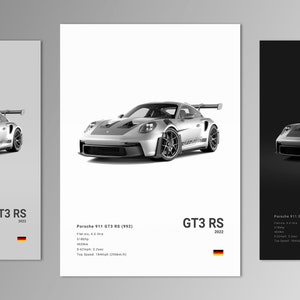 Porsche 992 GT3 RS Poster Print | Wall Art | Car Photography