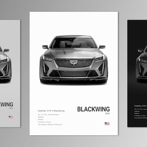Cadillac CT5-V Blackwing Poster Print | Arte de parede | Fotografia de carro