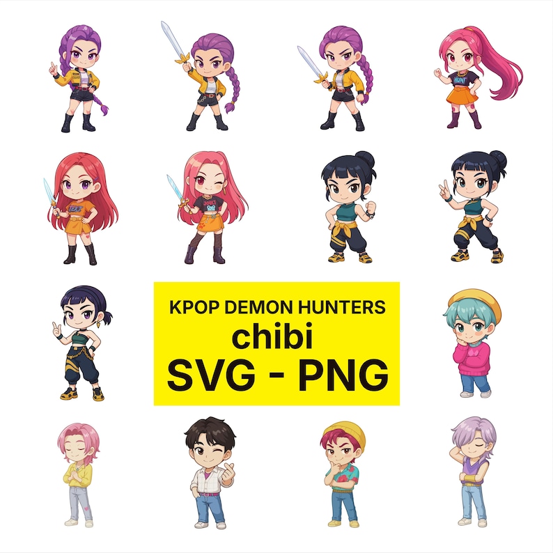 kpop-demon-hunters-chibi-clipart-bundle-cute-anime-png-svg-stickers