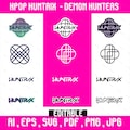 K-pop Huntrix Logo Pack | Demon Hunters Inspired svg,ai,eps,png,jpg,pdf | Saja Boys Jinwoo Fan Art | Cosplay Logos | Instant Download