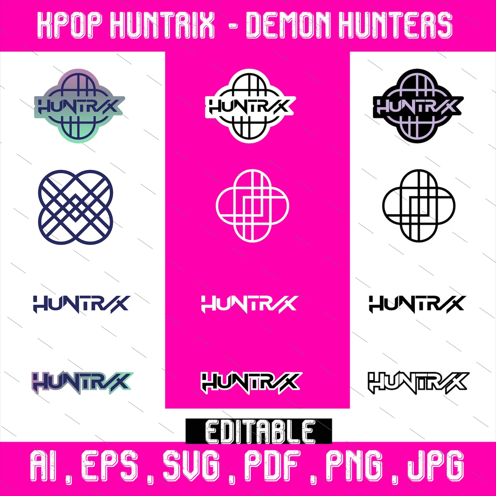 K-pop Huntrix Logo Pack | Demon Hunters Inspired (digital Download) - Etsy