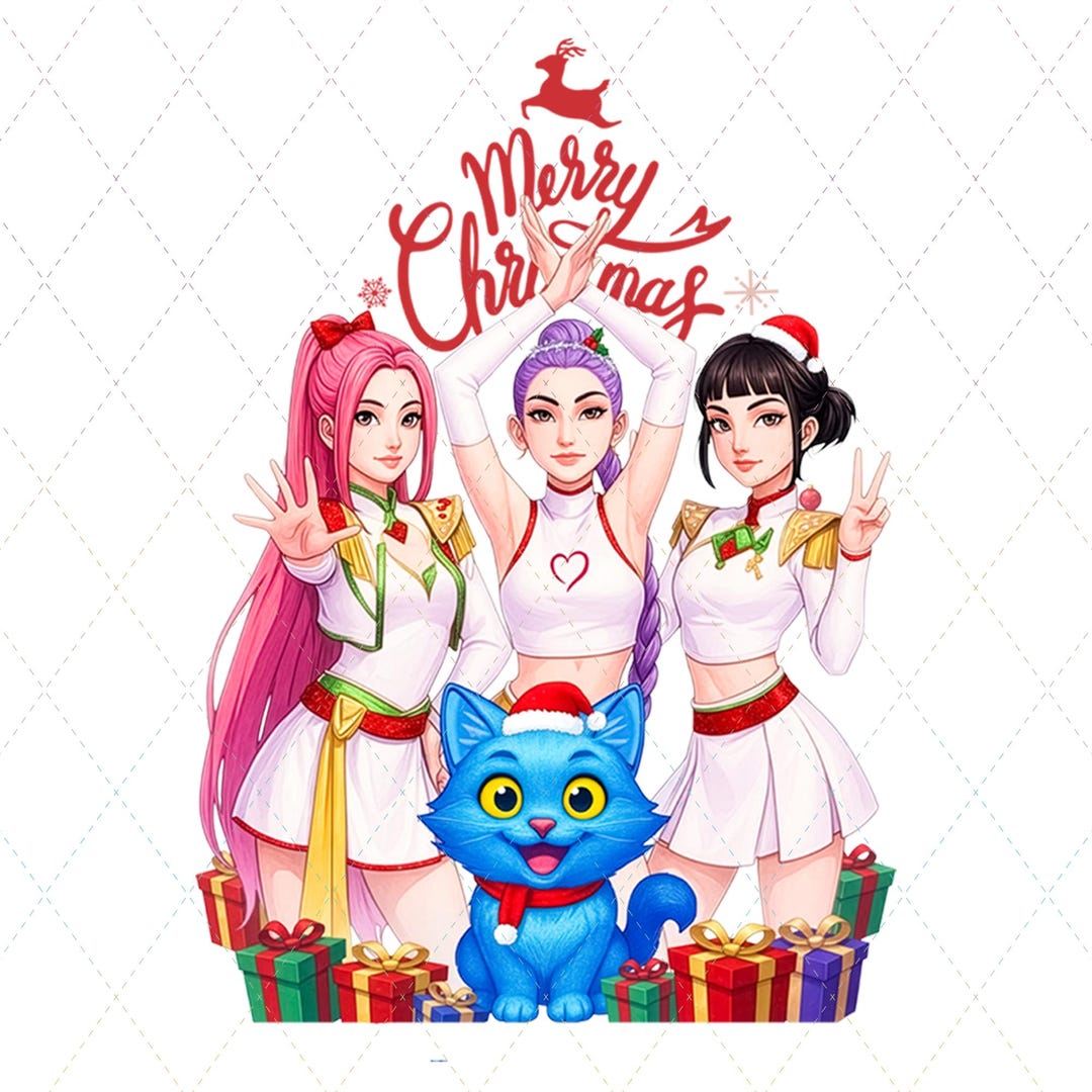 Noël Kpop Demon Hunters PNG – Fan Art Huntrix (téléchargement numérique ...