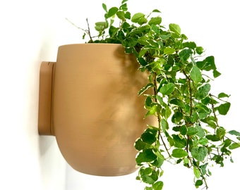 The Fitzroy Wall Mounted Pot Planter // Attach with 3M strips // Wall Planter for Rental // 3 Sizes // Multiple Colours.