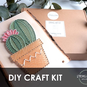 DIY Kit Flowering Cactus String Art
