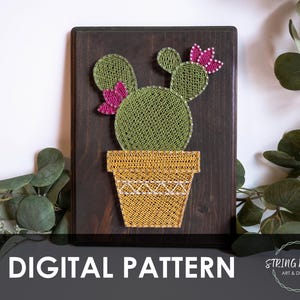 Cactus Prickly Pear String Art Digital Pattern DIY