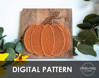Fall Pumpkin String Art Pattern