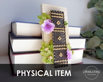 Black and Gold Bookish String Art Wall Decor