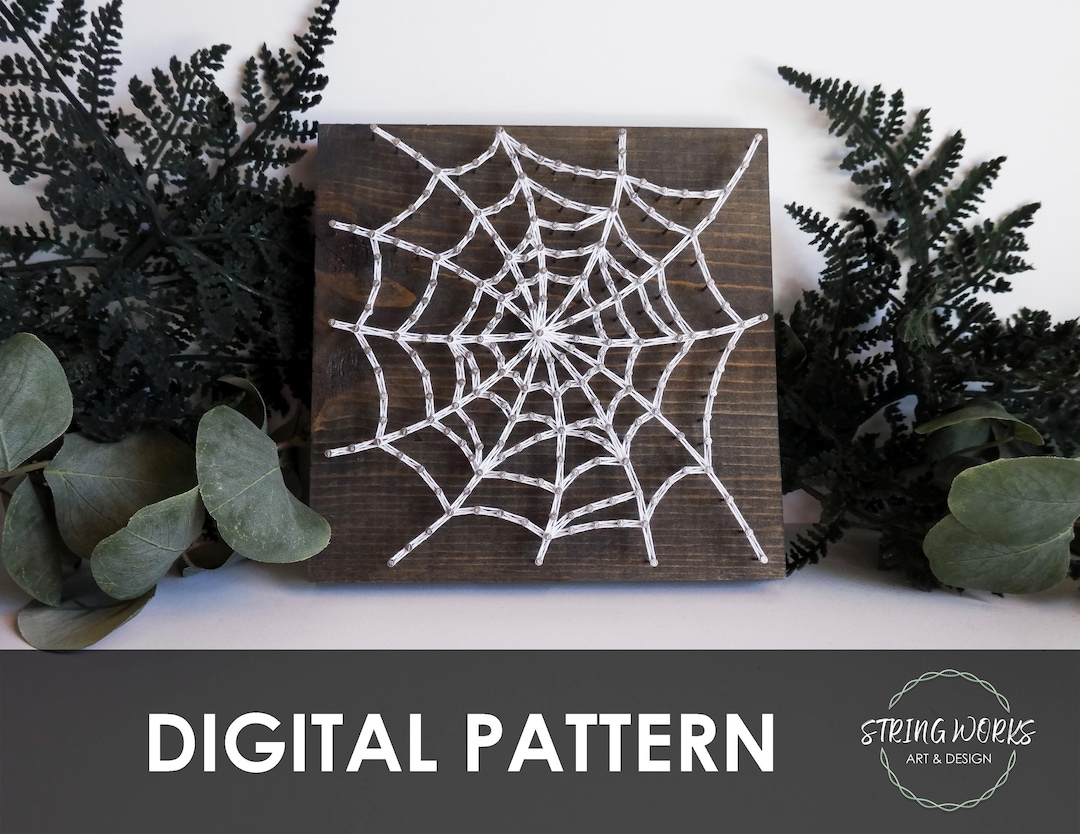 Halloween Spider Web String Art Pattern - Etsy