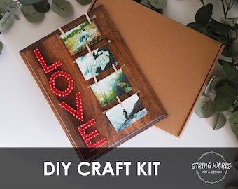 DIY Kit Love Photo Holder String Art