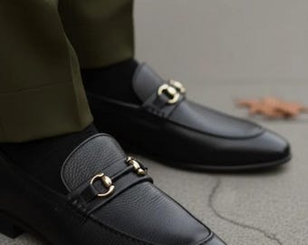 Handmade Men’s Luxury Leather Loafers | Designer Formal Slip-On Shoes