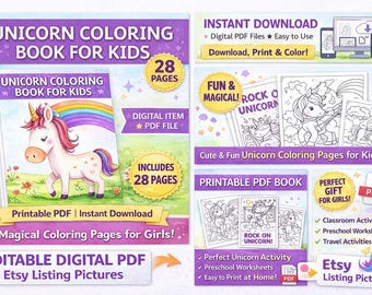 Unicorn Academy Kleurboek – Affirmatieontwerpen voor kinderen