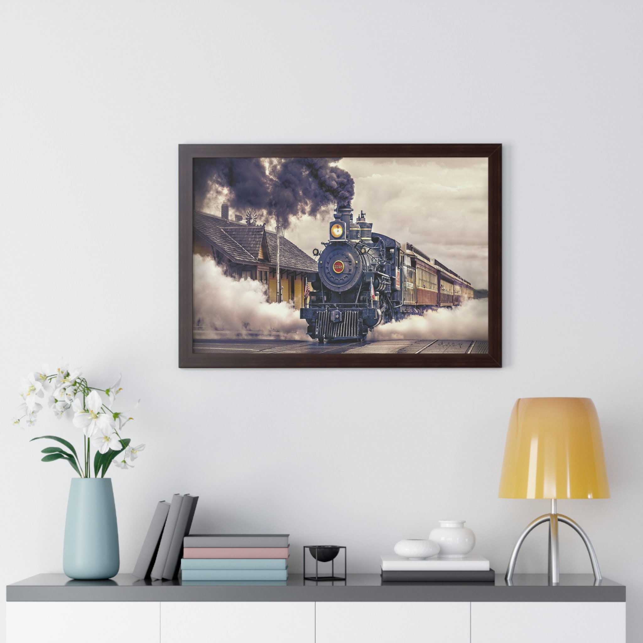 Train Framed 30x20 Wall Art, Train Art, Train Collectors, Art Lovers ...