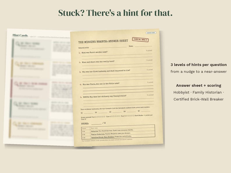 Genealogy Society Game, the Missing Branch Group Edition, Printable ...