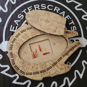 Millennium Falcon cribbage board