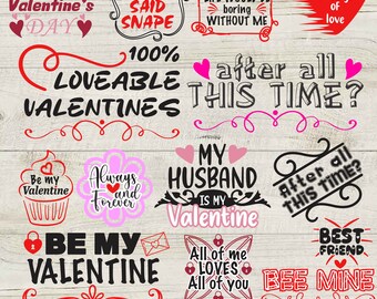 Valentines Day SVG 100% Hand Drawn Artwork Cute Valentines SVG