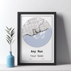 Póster de maratón personalizado / Ilustraciones GPS para carrera rastreada / Regalo de carrera personalizado / Mapa de maratón / Ruta de carrera personalizada / Descarga digital
