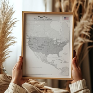 Detaillierte benutzerdefinierte Abenteuerkarte | Individuelles Reisegeschenk | Einzigartiges Abenteuer-Roadtrip-Poster | Anpassbare Stadt-Land-Wandkunst