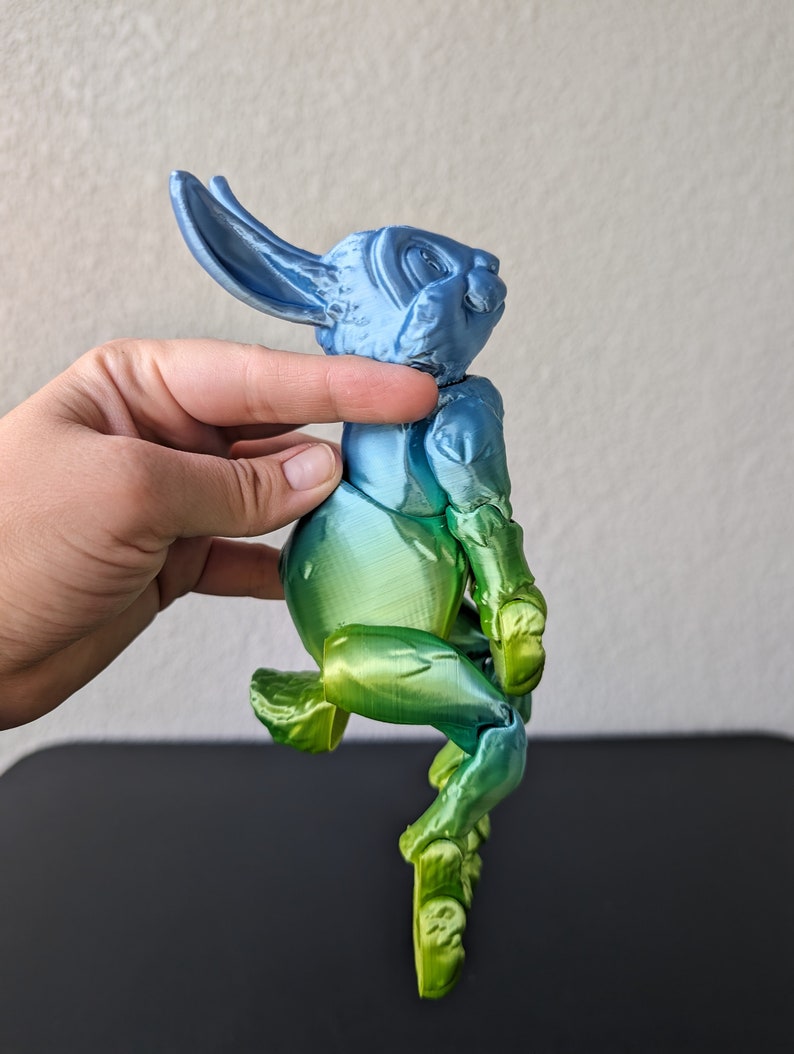 Bunny Rabbit 3D Printed Articulated Figure: Poseable Bunnies, Spring - Etsy