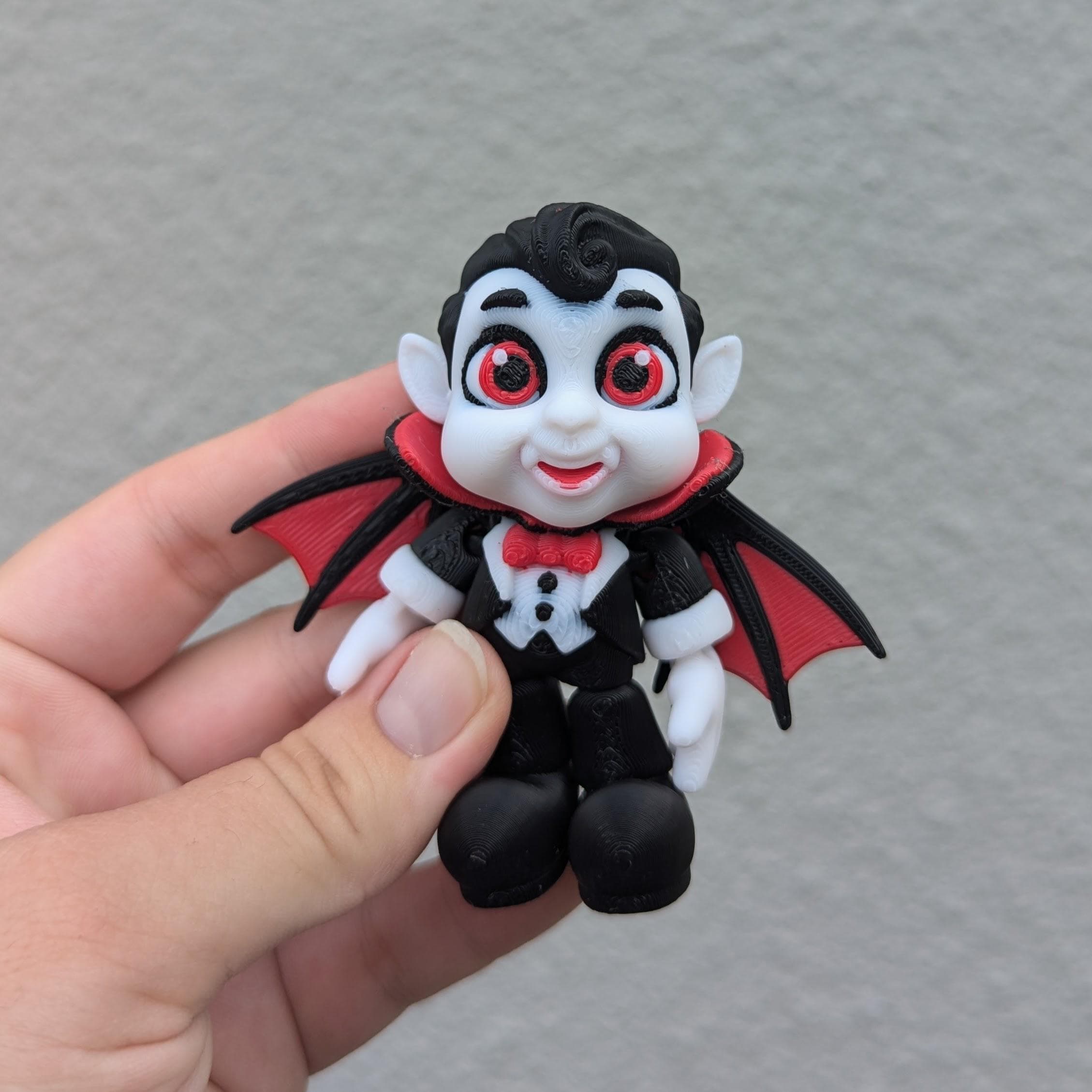Little Vampire Baby Dracula 3D Printed Articulated Figure: Unique