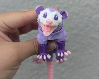 Limited Edition Baby Opossum 3D Printed Articulated Figure: Poseable, Love