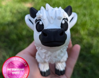 Highland Cow 3D Printed Articulated Figure: Customizable Desk Pet