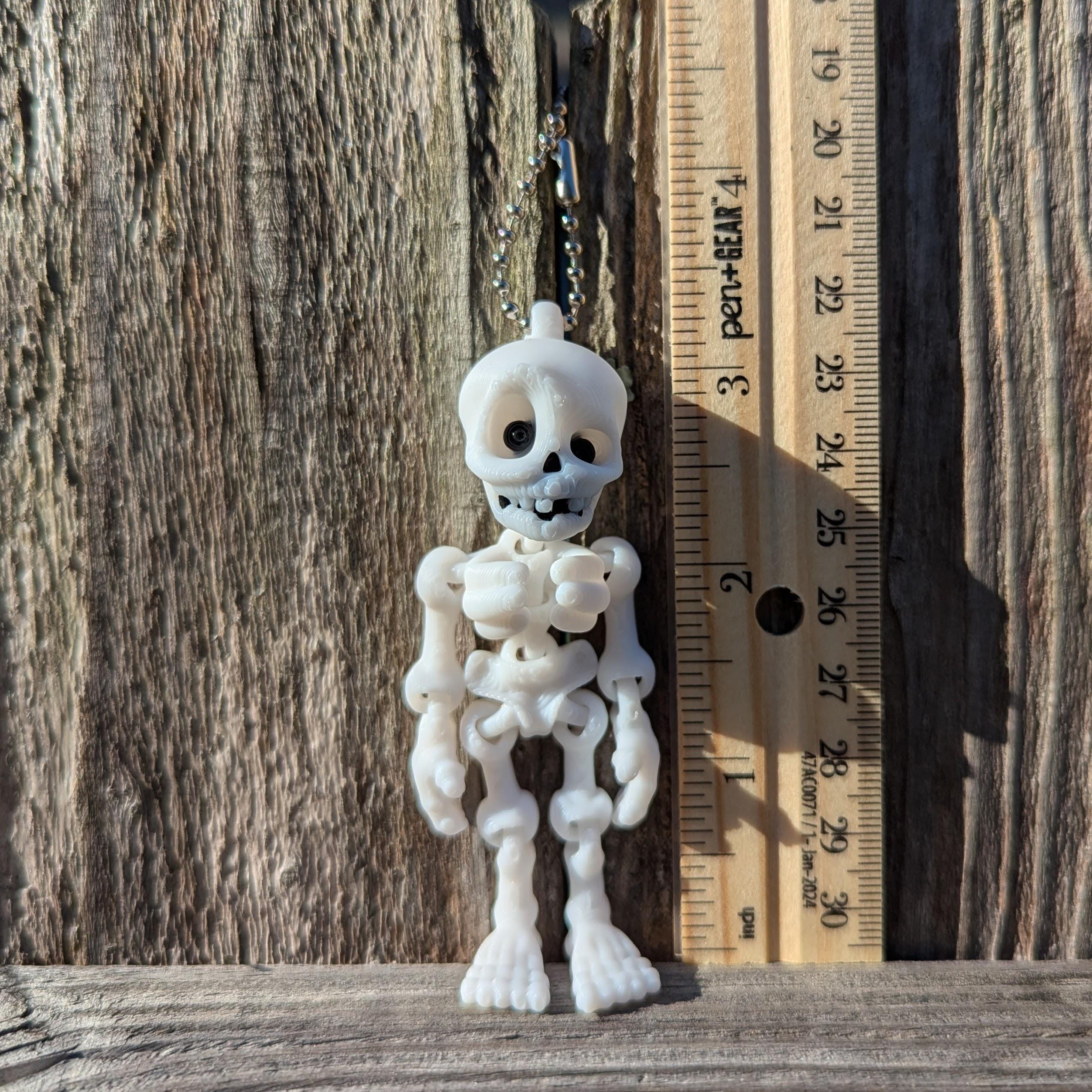 Skeleton Keychain ひーこむ様 Skeleton Keychain Articulated 3D Printed Figure: Spooky Halloween