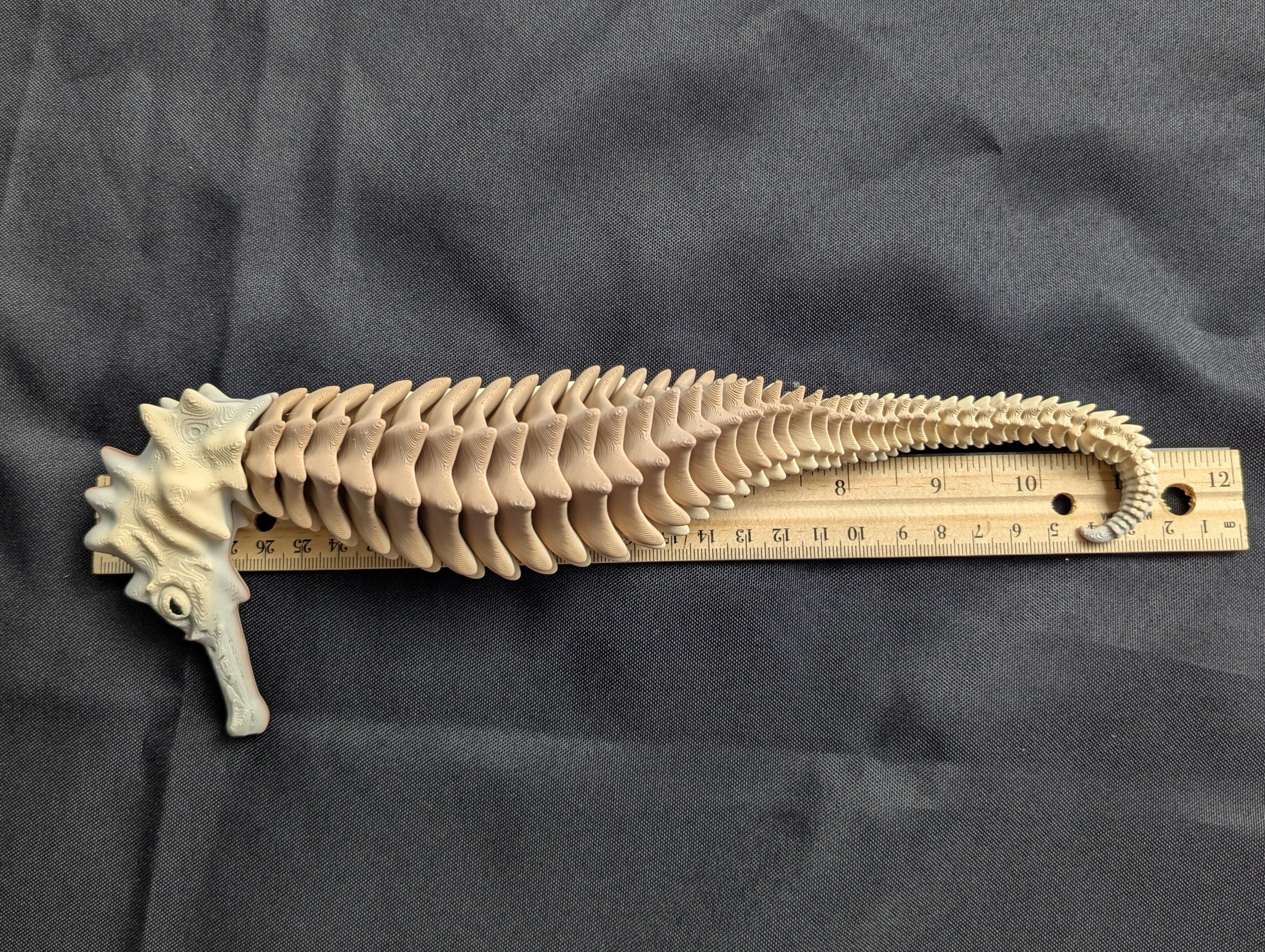 Seahorse Articulated 3D Printed Figure: Flexi Ocean Life, Twisting