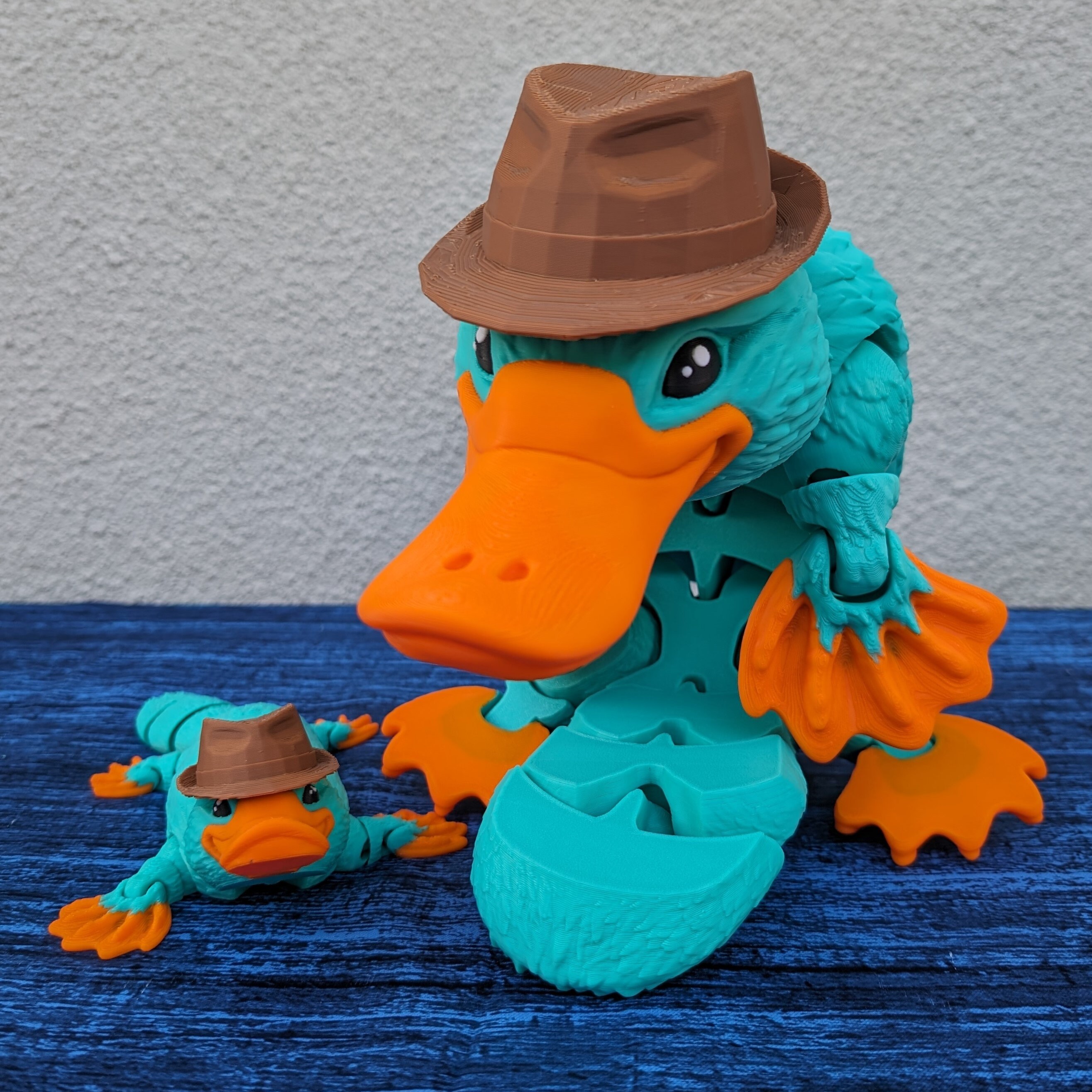 JUMBO Platypus 3D Printed Articulated Figure With Removable Hat