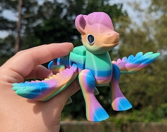 Pegasus with Flapping Wings 3D Printed Articulated Figure: Fantasy, Flapping Wing Horse, Mythology