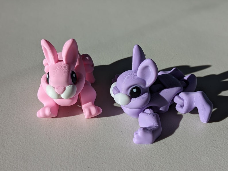 Interactive Easter Figure Set 3D Printed Movable Duck and Bunny, Easter ...