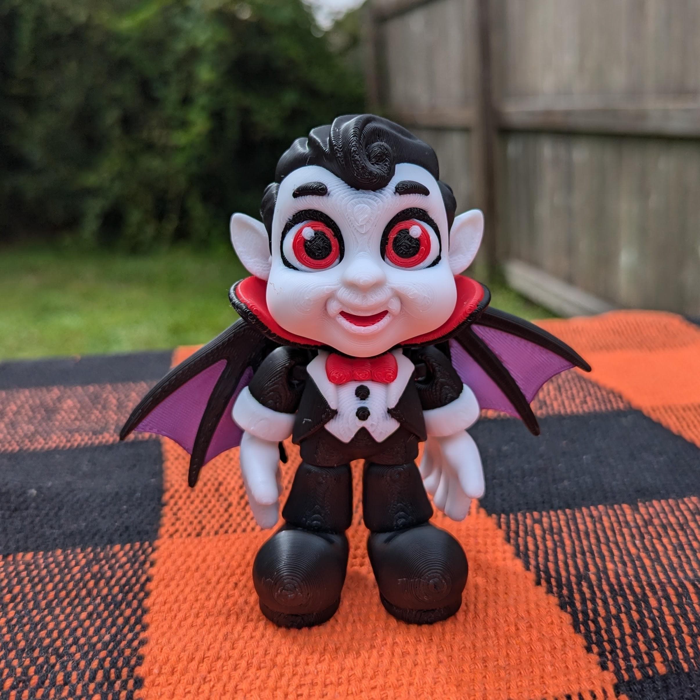 Little Vampire Baby Dracula 3D Printed Articulated Figure: Unique