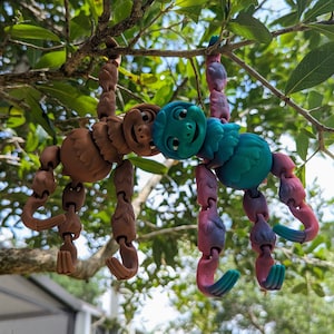 Sloth Figure - Articulated Flexi Factory 3D-Printed Hanging Sloth Desk Buddy - Office Decor