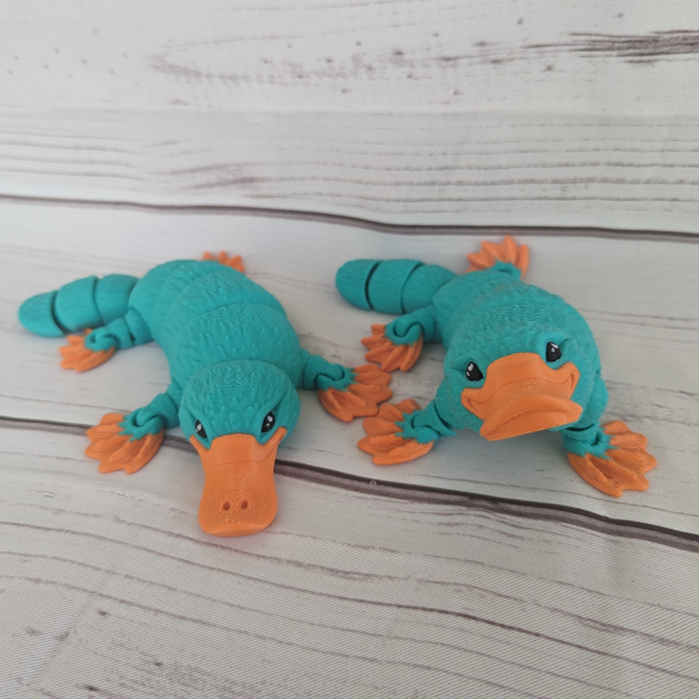 Large Articulated Platypus 3D Printed Figure With Removable Hat