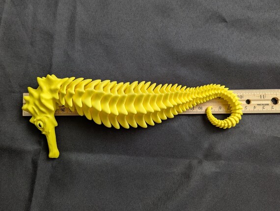 Seahorse Articulated 3D Printed Figure: Flexi Ocean Life, Twisting