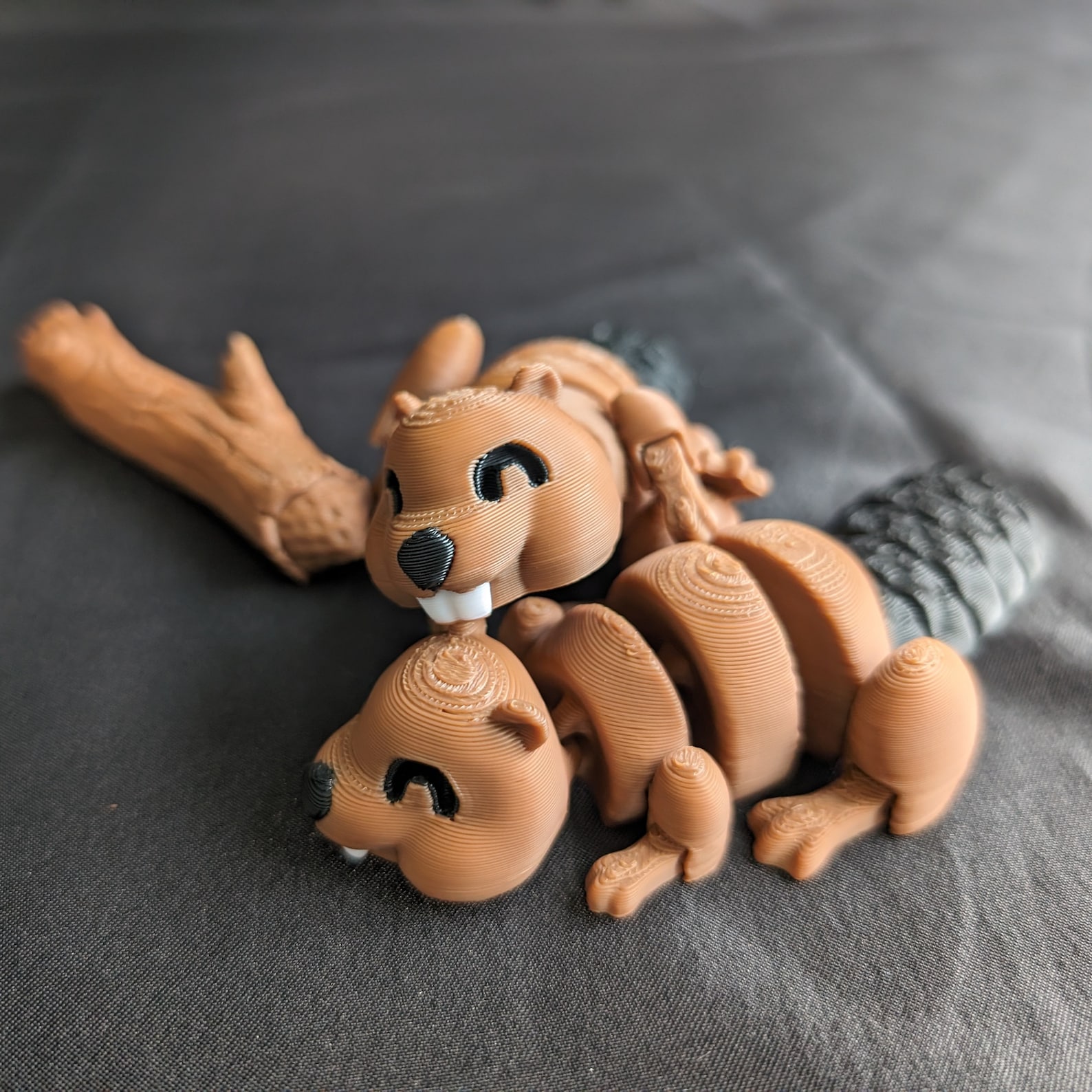 Flexi Beaver 3D Printed Articulated Figure With or Without Log: Musk ...