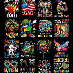 40+ Autism Png Bundle, Autism Awareness Cartoon Png, Autism Png, Autism Clipart, Ribbon Png, Autism T-shirt Design, Autism Sublimation