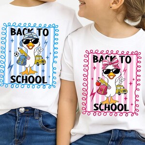 Back To School Boy Girl Png, First Day Of School Png, School Goose Png, 1st Day Of School Png, Boy School Png, Coquette Silly Goose Png