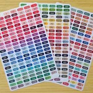 Etiquetas adhesivas de vinilo de colores con anclas