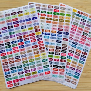 Etiquettes autocollantes en vinyle couleur DMC