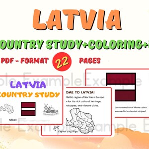 Latvia Country Study+Coloring+EX Activities