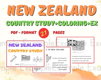New Zealand Country Study+Coloring+EX Activities